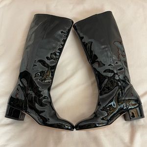J. Crew Patent Leather Knee High Boots Women’s Size 6 EUC